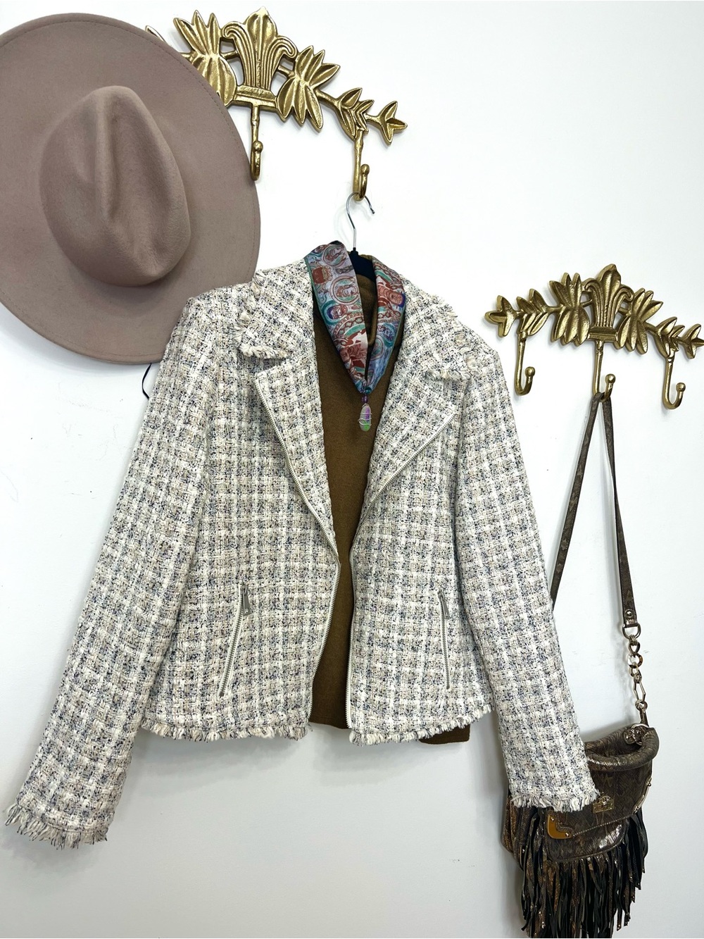 Tweed fall ready jacket XL ptp 23” l 25”